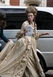 Keira Knightley on the set of The Duchess being shot in London