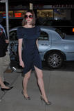 Anne Hathaway leggy out and about on the Upper Eastside promoting her new movie Get Smart