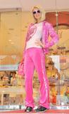 Paris Hilton in pink at Samantha Thavasa Store in Tokyo