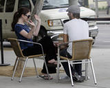 Michelle Trachtenberg Chatting with a Friend in West Hollywood